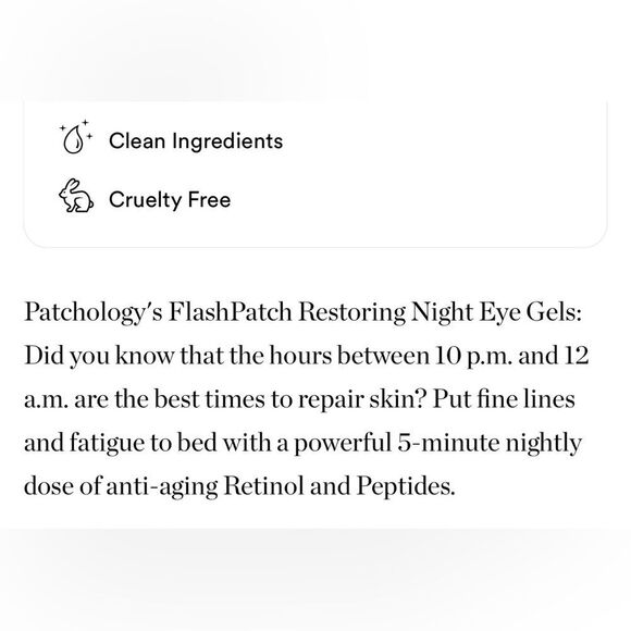 $5❤️🔥 LAST 1! Patchology FlashPatch Night Restoring Eye Gels Mask 👁️ NEW 2PK - Picture 5 of 7